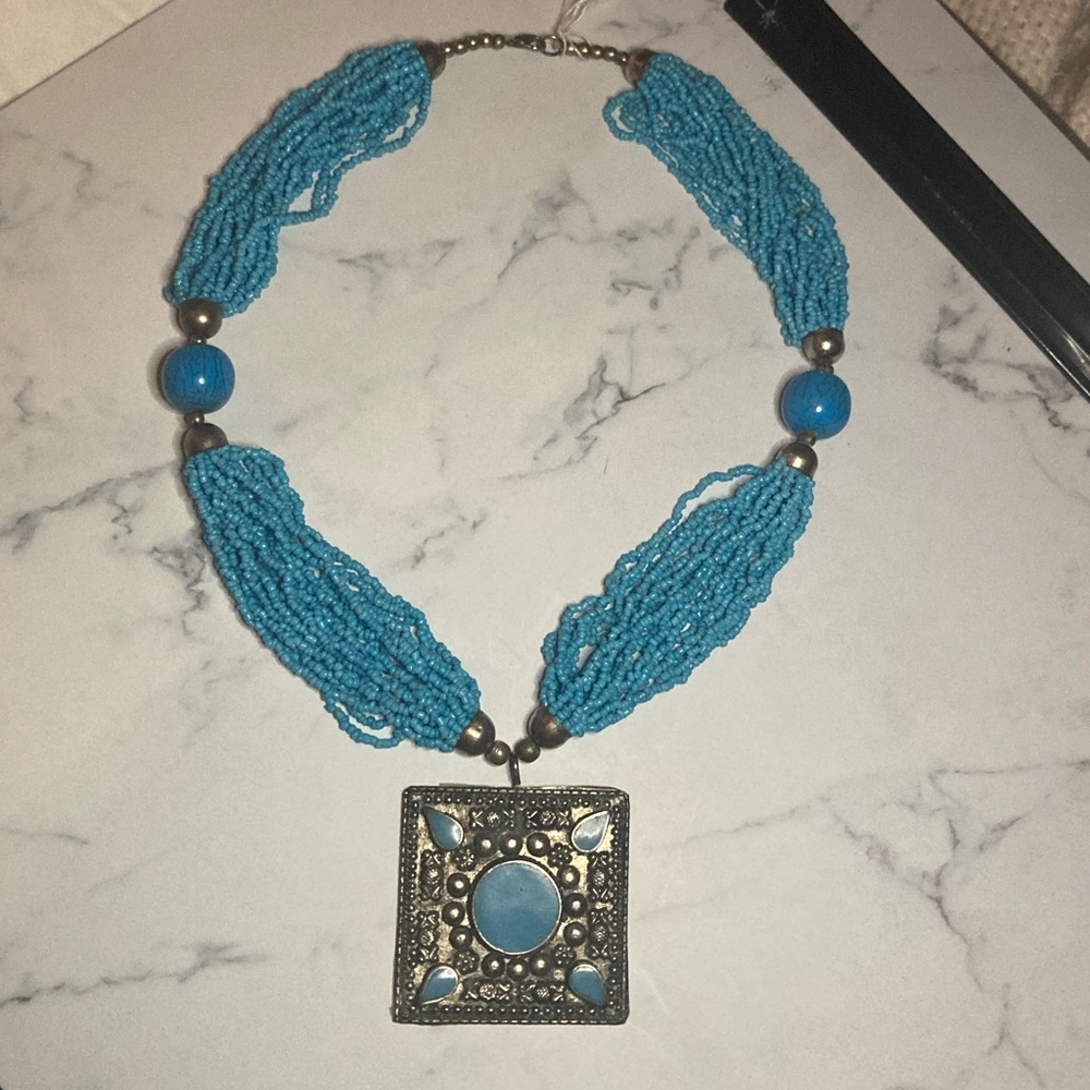 Turquoise statement necklace